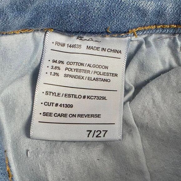 KanCan High Rise Skinny Jeans 7/27 Light Wash Distressed - Picture 9 of 13